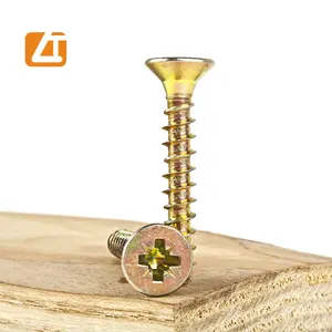 Zinc Chipboard Screws Yellow Zinc Plated Pozi Drive MDF Chipboard Screw Wood Tornillo Para Madera Chipboard Screw