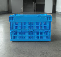 Caisses de stockage industrielles pliables en plastique PP perforé, durables, recyclables et empilables pour fruits et légumes