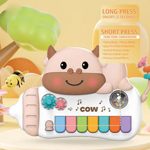 ของเล่นคีย์บอร์ดเปียโนรูปสัตว์ไฟฟ้าพร้อมไฟ ของเล่นเครื่องดนตรีการ์ตูน - Product Image 2
