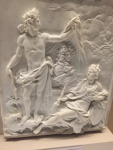 Hand geschnitzte Marmorstein Engel Wandrelief Skulptur Statue für Wand - Product Image 4