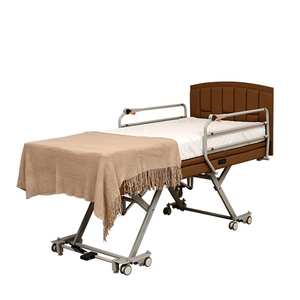 Fabricante de productos de enfermería para ancianos, cama de enfermería eléctrica de 5 funciones de tipo súper bajo hecha a mano con límite de colchón - Product Image 2