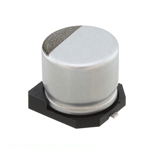 Condensador de Aluminio Original CAP ALUM 270UF 20% 80V SMD EMHS800ARA271MLH0S de Montaje Superficial 270 uF - Product Image 1