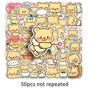 สติกเกอร์โลโก้การ์ตูนน่ารักปรับแต่งได้ ทนทานต่อรังสียูวี กันน้ำ ผลิตจากไวนิลพีวีซี ตกแต่งด้วยการตัดแบบไดคัท ทนทาน สติกเกอร์ส่งเสริมการขายแบบกำหนดเอง - Product Image 3