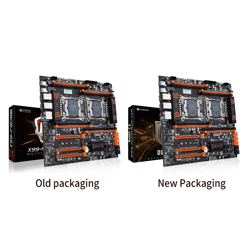 HUANANZHI X99-F8D Motherboard - Dual CPU Support & 256GB RAM