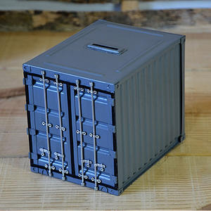 Modèle de conteneur de fret maritime, tirelire, jouet, réservoir de stockage d'argent en métal créatif européen et américain, vente en gros - Product Image 3