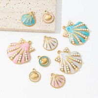Mini pendentifs en acier inoxydable en forme d'étoile de mer et de coquillage, accessoires de bijoux DIY pour colliers et boucles d'oreilles