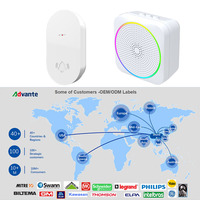 Sonnette sans fil intelligente, vente en gros d'usine, sonnette sans fil, sonnette de porte, OEM ODM, batterie, télécommande