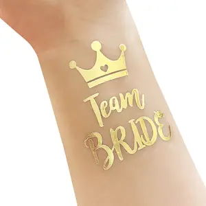Team Bruid Gold Metallic Tattoos Tijdelijke Tattoos Voor Bachelorette Party Decoraties