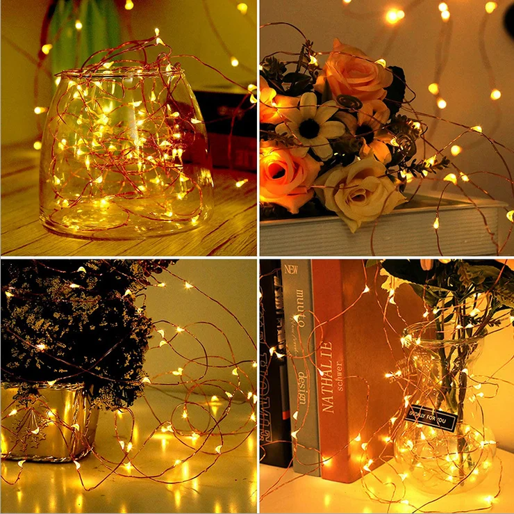 USB LED Lights Fairy Copper Wire String Lights Christmas Light Garland Indoor Bedroom Home