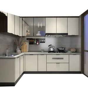 RTA sıcak satış orijinal fabrika özelleştirilmiş ev tasarım katı ahşap mutfak dolapları Morden konut modüler mutfak dolapları