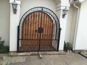 <span class=keywords><strong>Porte</strong></span> d'entrée Art Déco en fer forgé <span class=keywords><strong>avec</strong></span> haut en arc incurvé et serrure de sécurité <span class=keywords><strong>intégrée</strong></span> - Product Image 6