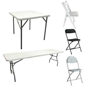Tables et chaises en plastique avec pieds amovibles, roulettes, <span class=keywords><strong>plateau</strong></span> transparent, couvercle et support pour parapluie - Product Image 2