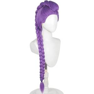 Nouvelle Perruque Cosplay Anime KPOP Style Violet Tressé 2026 avec Cuir Chevelu Réaliste en Fibre Haute Température pour Femme – Vente en Gros - Product Image 2