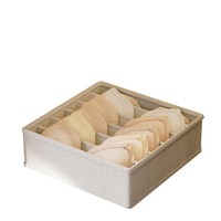 Organisateur de sous-vêtements et chaussettes en coton-lin moderne, empilable et portable, plusieurs modèles pour l'organisation de la garde-robe