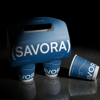 Portavasos de Papel Personalizado de Alta Gama con Impresión a Todo Color, Laminado Mate y Grabado en Relieve para Bebidas