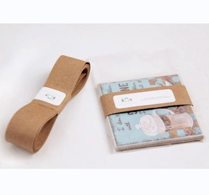 Nhà Máy Tùy Chỉnh In Tái Chế Tái Chế Nâu Kraft Giấy <span class=keywords><strong>Ribbon</strong></span> Bọc Xung Quanh Tay Áo Quần Áo Vớ Bụng Ban Nhạc Bao Bì - Product Image 5