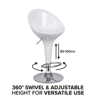 Tabourets de bar modernes en plastique PP réglable en hauteur mobilier de cuisine pour cafés commerciaux centre commercial espaces extérieurs