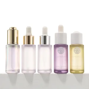 Empty petg 30ml 20ml Cylindrical Cosmetic Hair Care Essence Plastic Dropper Bottle 1 oz Custom Skin Care Oil Bottle