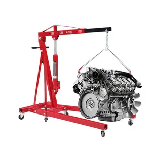 Petite grue hydraulique <span class=keywords><strong>2T</strong></span> entretien de voiture petite grue mobile portable moteur pliant cintre de moteur - Product Image 1