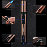 Briquet gonflable en Butane, vente en gros, allume-cigare de Cigarette pour bougies, cuisine BBQ