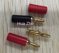 Fiche banane plaquée or 2.5mm Connecteur de capteur de type soudé Câblage répété Fiche de phase nucléaire Produit Connecteurs à pointe banane