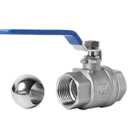 Vanne à boisseau sphérique en acier inoxydable 304 à deux pièces pour la distribution de gaz naturel, approvisionnement direct usine, vente en gros OEM