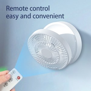 Portátil Recarregável LED Luz USB <span class=keywords><strong>Desk</strong></span> <span class=keywords><strong>Fan</strong></span> Rotação 120 ° para Quartos Crianças 'Study Rooms Carro Remoto Mini Air Cooler - Product Image 4