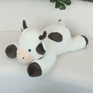Nuevo juguete de vaca de peluche de alta calidad en serie de posición acostada amarilla para Cojines rellenos de algodón PP - Product Image 5