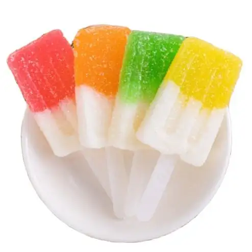 Casual Snacks Individually Packaged Candy Ice Cream Fudge Fruit Flavor Lollipop