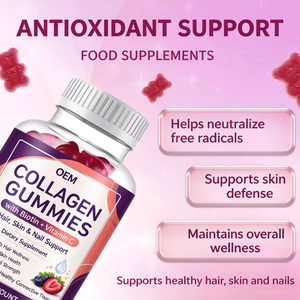 Gummies de collagène en gros OEM – Formule antioxydante éclaircissante pour la peau, favorisant la santé des cheveux et des ongles – Qualité alimentaire pour adultes - Product Image 2