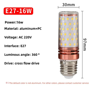 12 Wát tiết kiệm năng lượng độ sáng cao LED Chandelier 60D hai màu ngô đèn cho trang trí trong nhà hiệu suất cao nến đèn - Product Image 3