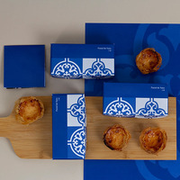 Boîte à tarte aux œufs kraft imprimée personnalisée Emballage alimentaire à emporter recyclé à impression offset
