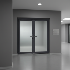 <span class=keywords><strong>Porte</strong></span> battante moderne à double vitrage avec <span class=keywords><strong>cadre</strong></span> en aluminium, isolation phonique, pour entrée de salon intérieur - Product Image 1