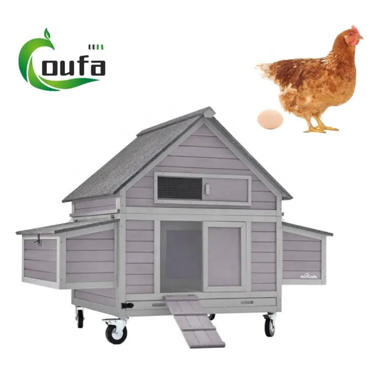 OF Quality Warrantee Outdoor Easy Clean Waterproof Animal Pet House Poultry Equipment Large Wooden Chicken Coop