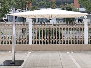 Sombrilla Moderna Impermeable Anti-UV de 3x3m con Elevación a Gas, Base de Aluminio, para Uso en Hoteles y Exteriores (Varilla de 3mm, Tubo de 1.8mm y 1mm) - Product Image 3