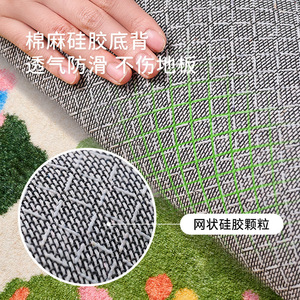 พรมกำมะหยี่รูปการ์ตูนเรขาคณิตพิเศษ, พรมกำมะหยี่ทนต่อสิ่งสกปรกพรมปูพื้นขอบหน้าต่างสำหรับห้องนอนที่มีสไตล์ Jinrui - Product Image 5