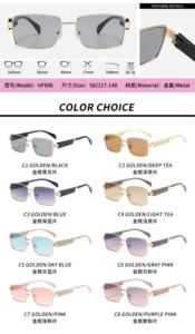 Lunettes de soleil pour femmes élégantes sans monture, dégradé de couleurs irrégulières, UV400, nouvelle sortie - Product Image 2