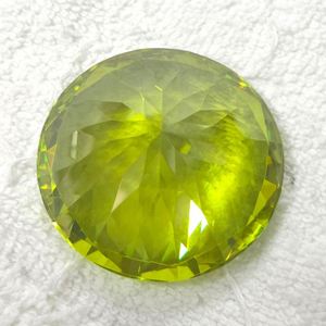 Zirconia cúbica sintética verde manzana redonda de 50mm, adorno de piedras sueltas de circón de gran tamaño - Product Image 5