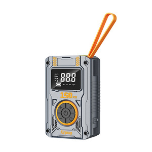 Pompe à air sans fil pour pneus de voiture, mini pompe à air portable, 150 PSI, écran LCD numérique, rechargeable, batterie externe 4000 mAh - Product Image 1