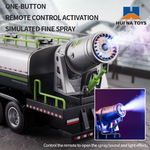 Camion pulvérisateur de brouillard RC SJY-1316 avec éclairage, en alliage, 9 canaux, véhicule d'ingénierie pour le nettoyage urbain - Product Image 4