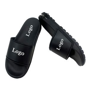 Claquettes de plage antidérapantes en PVC, couleur <span class=keywords><strong>rouge</strong></span>, avec logo personnalisé, pour hommes - Product Image 2