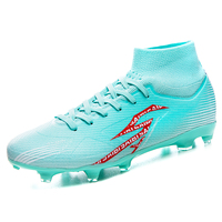 Chaussures de football professionnelles personnalisées OEM, crampons antidérapants, haute tige, légères, pour matchs sur gazon, intérieur/extérieur, unisexes