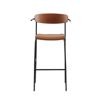 Ensemble table et tabourets de bar en métal pour extérieur, avec assise et dossier en plastique PP imperméable, design moderne et durable, pour patio et bistrot