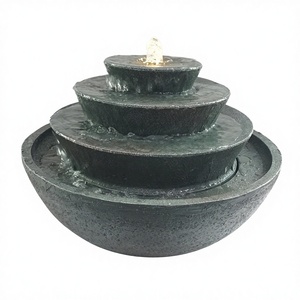 <span class=keywords><strong>Fontaine</strong></span> d'eau de jardin <span class=keywords><strong>japonaise</strong></span> moderne autoportante à énergie <span class=keywords><strong>solaire</strong></span>, faite à la main, en résine, avec cascade, pour la décoration - Product Image 2
