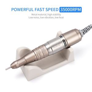 เครื่องเจาะเล็บไฟฟ้า65W 35000RPM,พร้อมปากกาสว่านมือสวิตช์ที่เท้าเหยียบเครื่องกำจัดเจล <span class=keywords><strong>UV</strong></span> - Product Image 4
