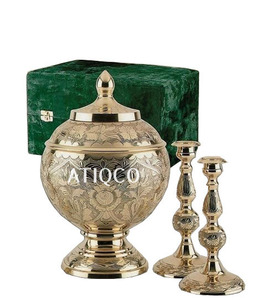 โกศบรรจุอัฐิทองเหลืองแท้ Atiqco รุ่นขายดี สไตล์อเมริกัน สำหรับผู้ใหญ่ ของใช้ในงานศพที่มีเอกลักษณ์ ดีไซน์ทันสมัย สวยงาม - Product Image 6