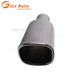 Tubo De Escape Do Carro Preto Gloss 54mm Entrada 90*85mm Retângulo Inclinação Tomada Universal Dicas De Escape Modificação Tail <span class=keywords><strong>Pipe</strong></span> Dica Silenciador - Product Image 5