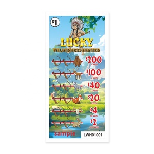 Instant Win Pull Tabs Gambling Tickets Peel Off Tickets 5 <b>Window</b> Savage Tribe Style Custom Winning Rules - Product Image 2