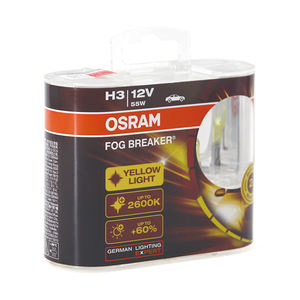 Lámpara Halógena para Faros Delanteros H3 62151FBR 12V 55W, Tipo Fog Breaker, PK22s, Luz Amarilla de <span class=keywords><strong>2600K</strong></span> - Product Image 2