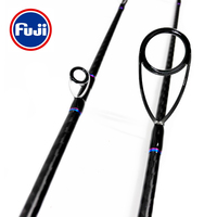 Canne à pêche JGR050 en carbone Toray 1 section, diverses couleurs, avec porte-moulinet Fuji et anneaux Fuji, pour la pêche au jigging du thon